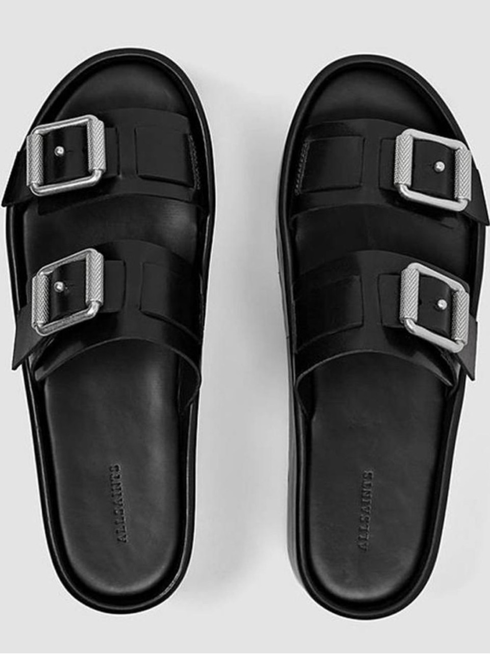Sold / All Saints Knox platform leather sandals
